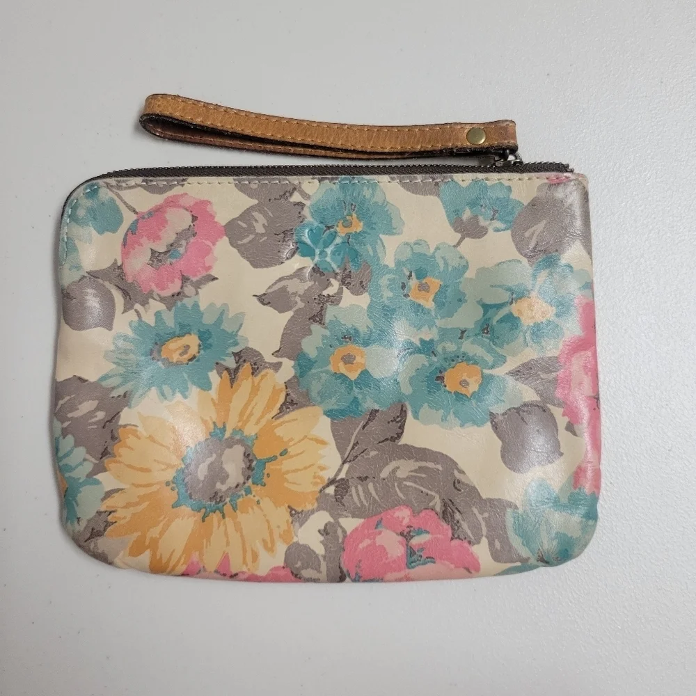 Patricia Nash Cassini Floral Leather Wristlet.